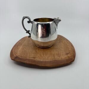 Vintage Spring Flower WM Rogers & Son Antique Silverplated Coffee Creamer Bowl